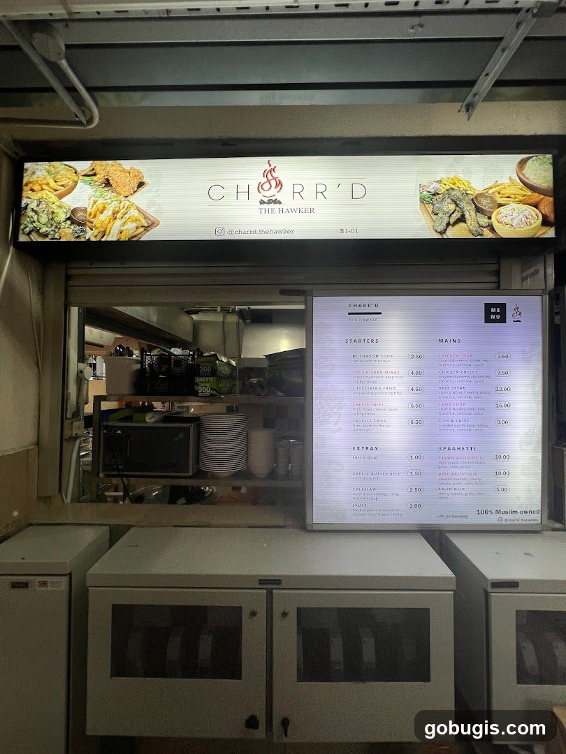 Charr'd The Hawker Menu
