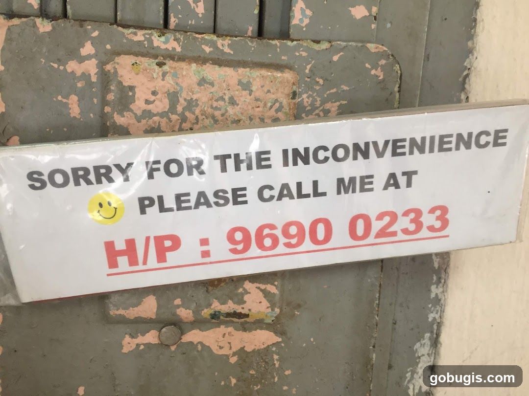 Sorry for the inconvenience sign