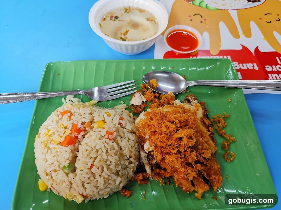 Fried Rice with Crispy Chicken