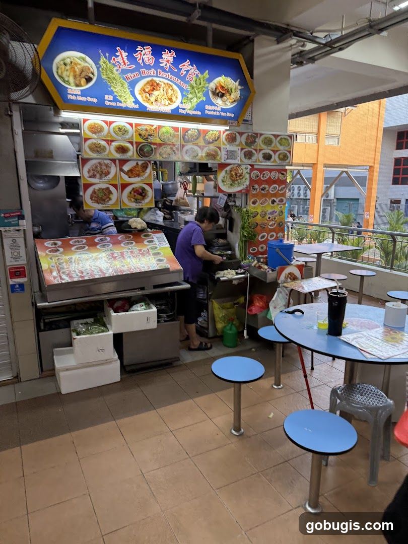 Restaurant Stall with Food Displays
