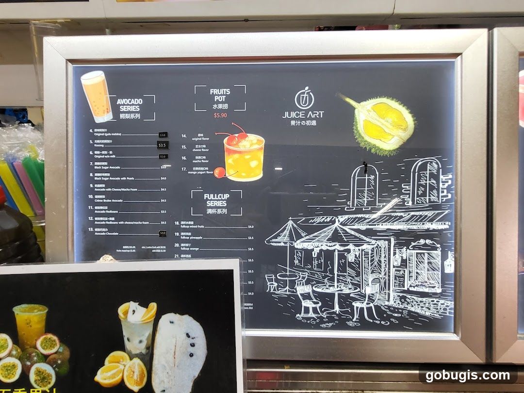 Juice Art Menu