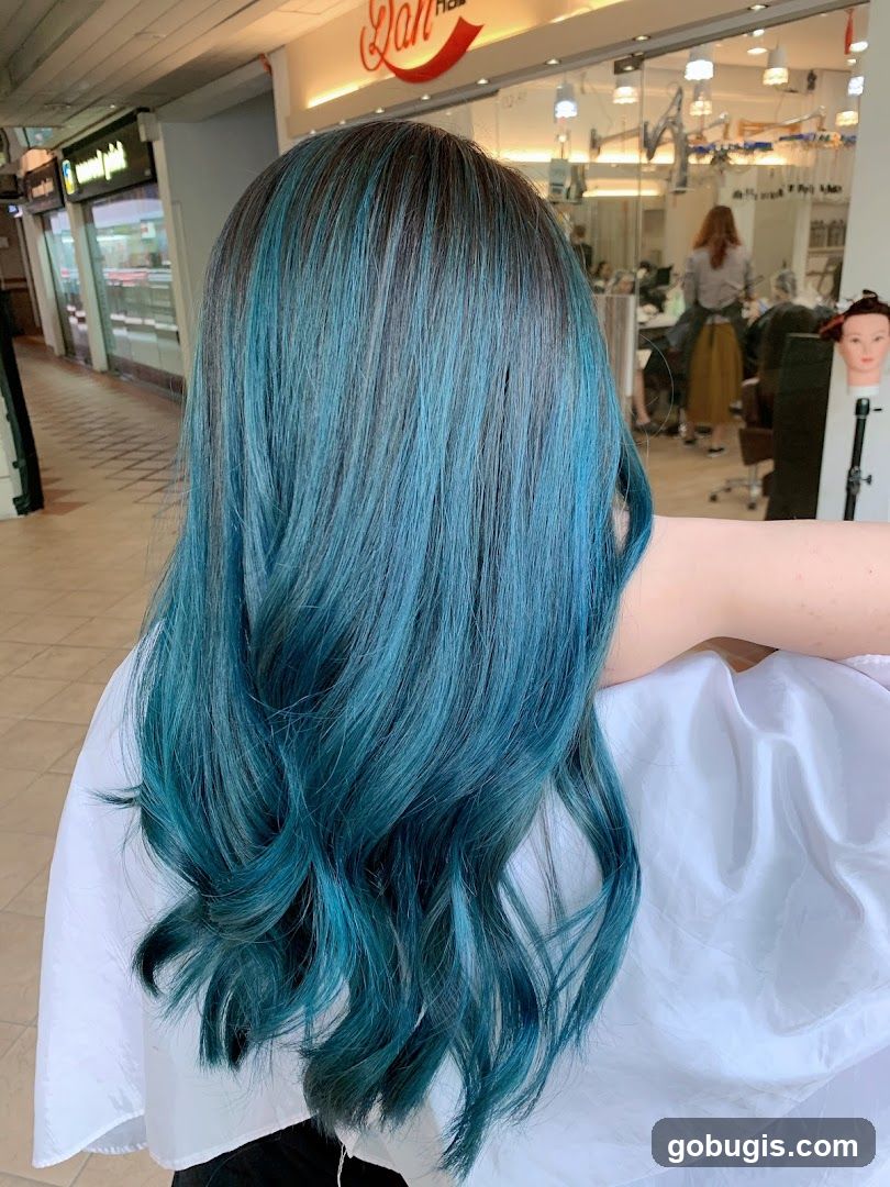Woman with Blue Hair
