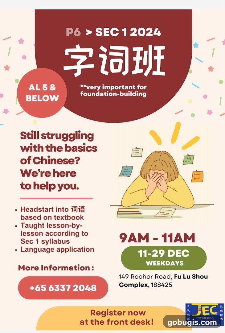 Chinese Vocabulary Class Advertisement