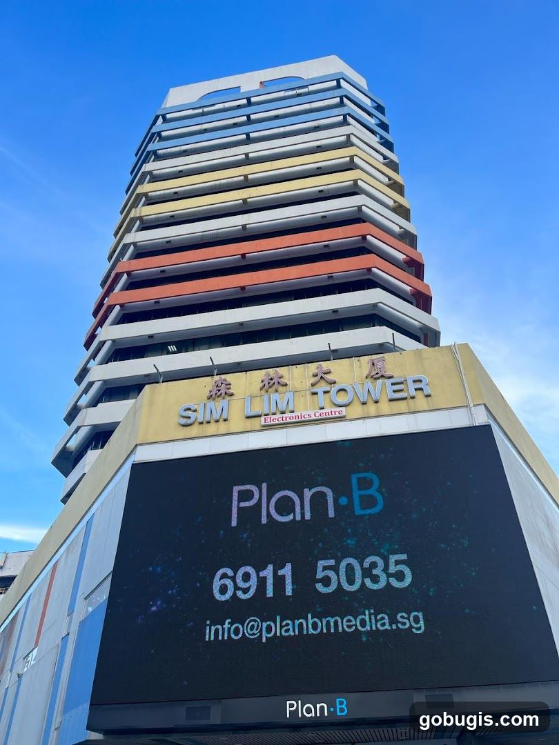 Sim Lim Tower with Plan B Advertisement