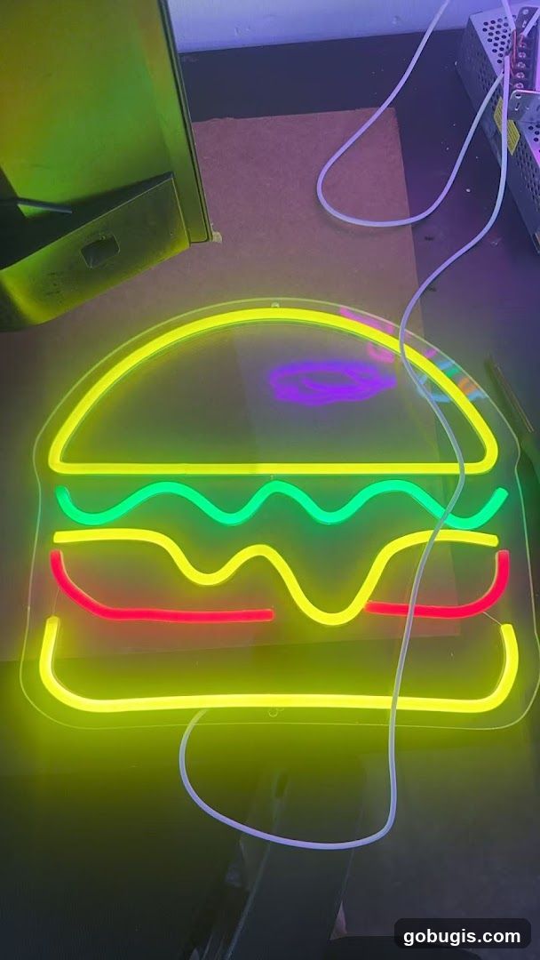 Neon Burger Sign
