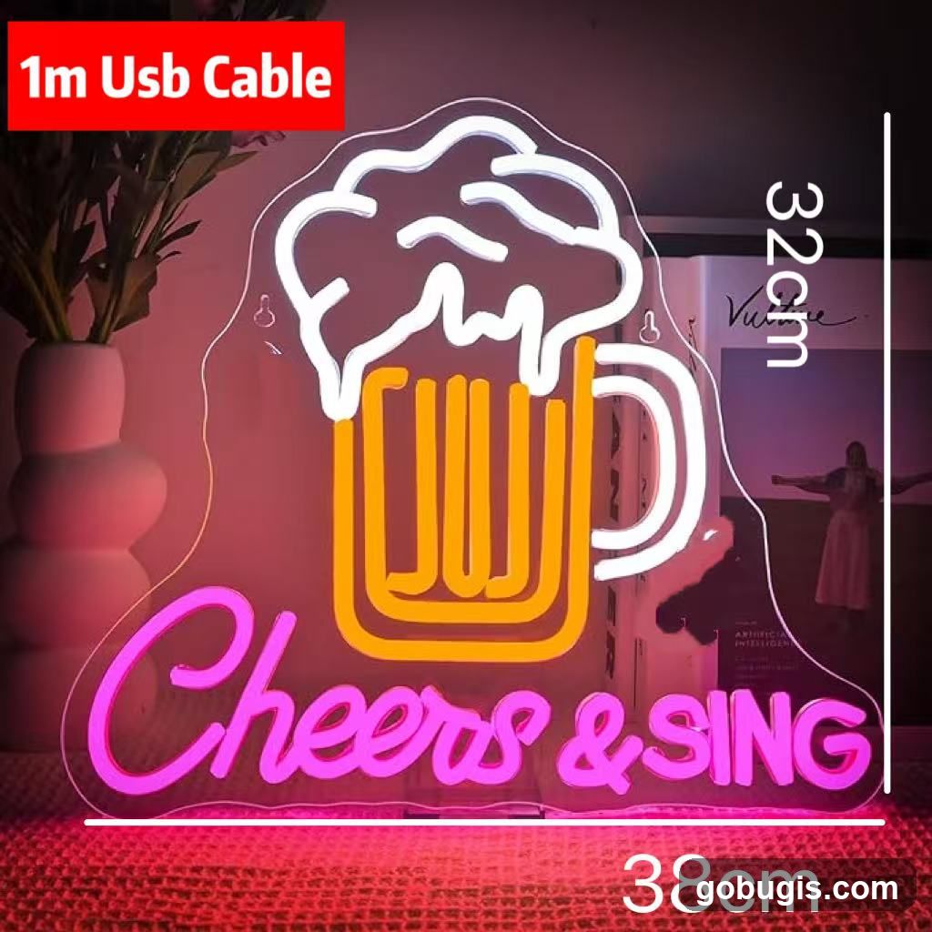 Neon Beer Mug Sign
