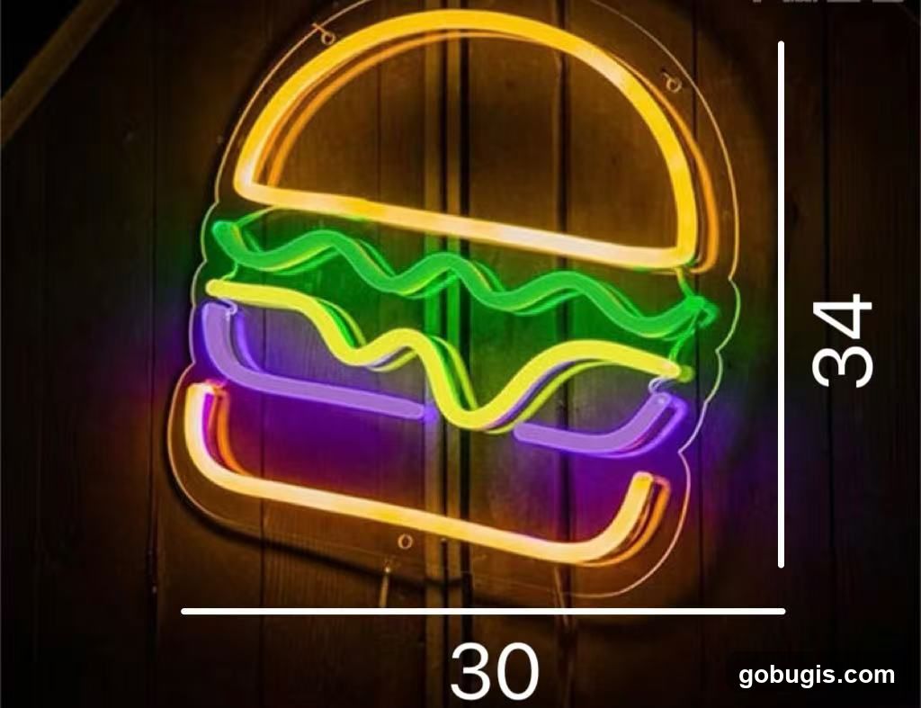 Neon Burger Sign