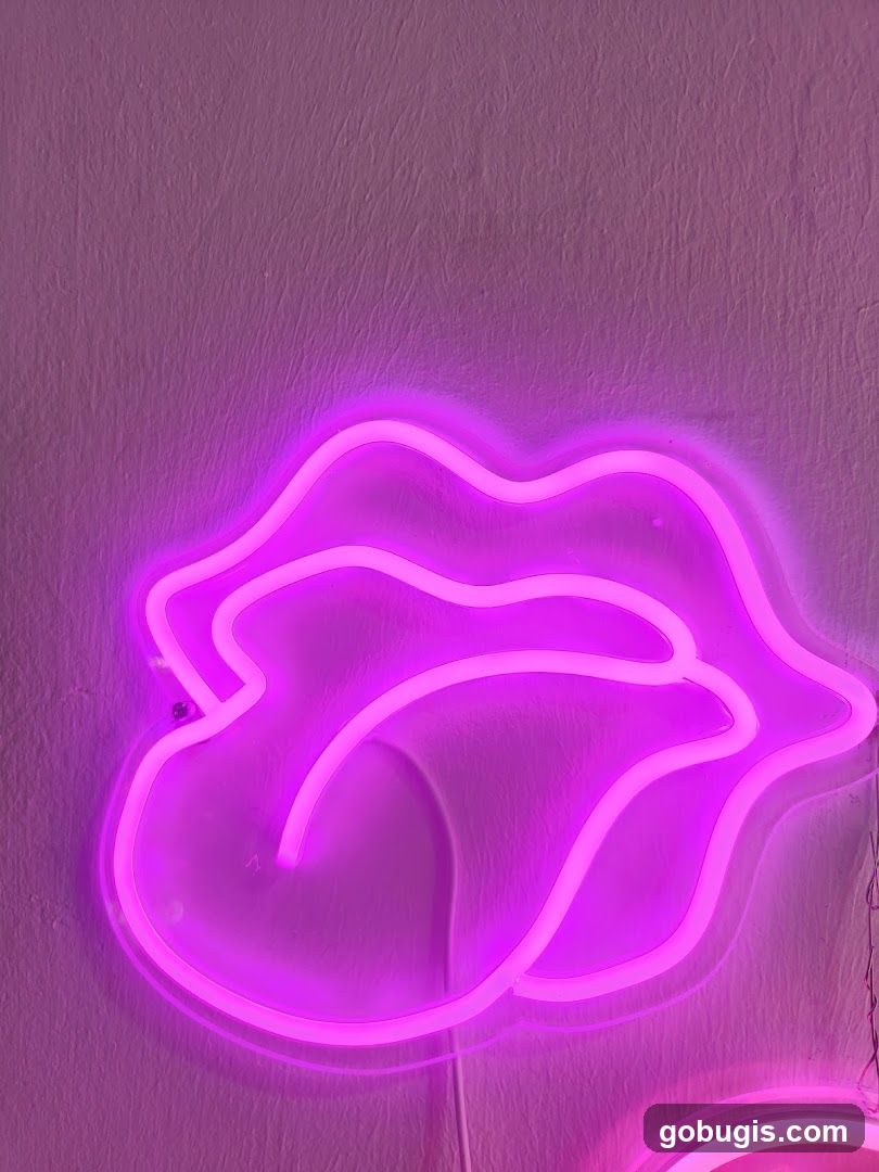 Neon Lips Sign