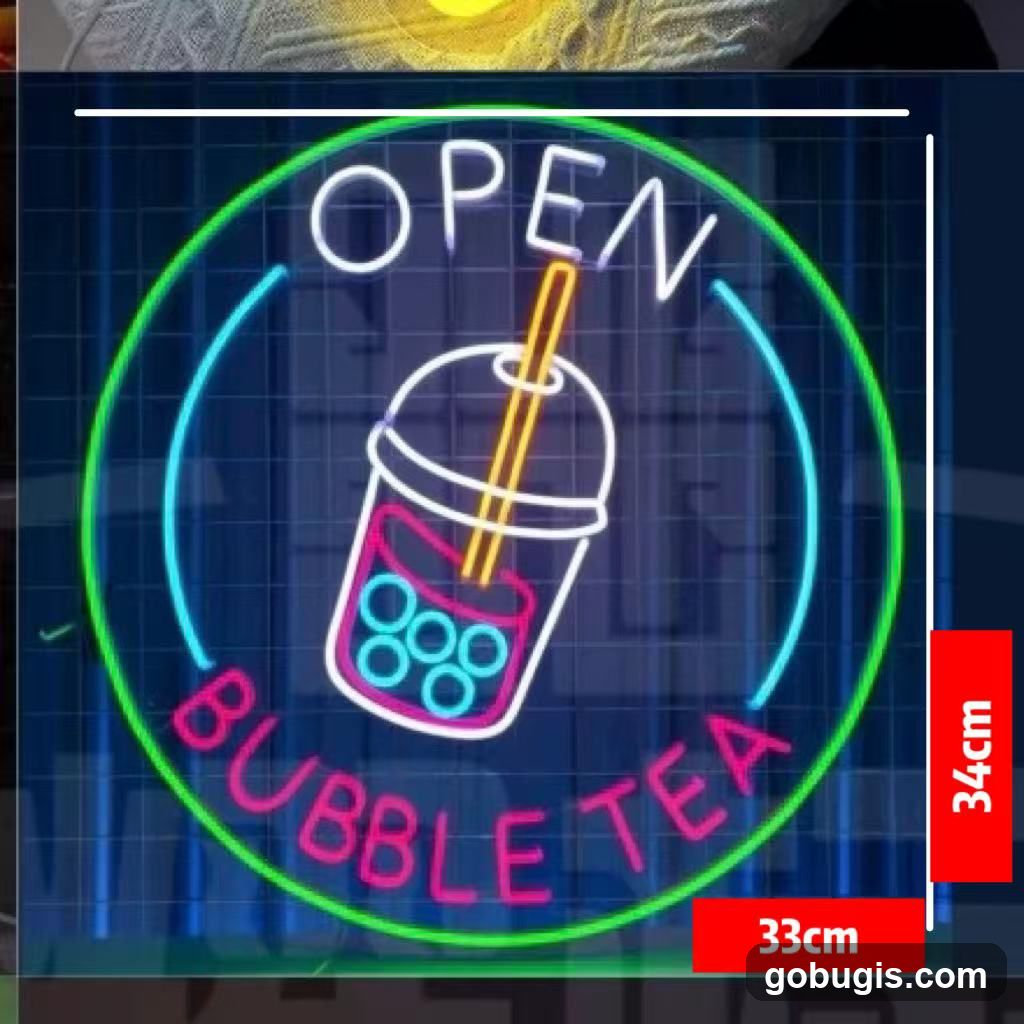 Neon Bubble Tea Sign
