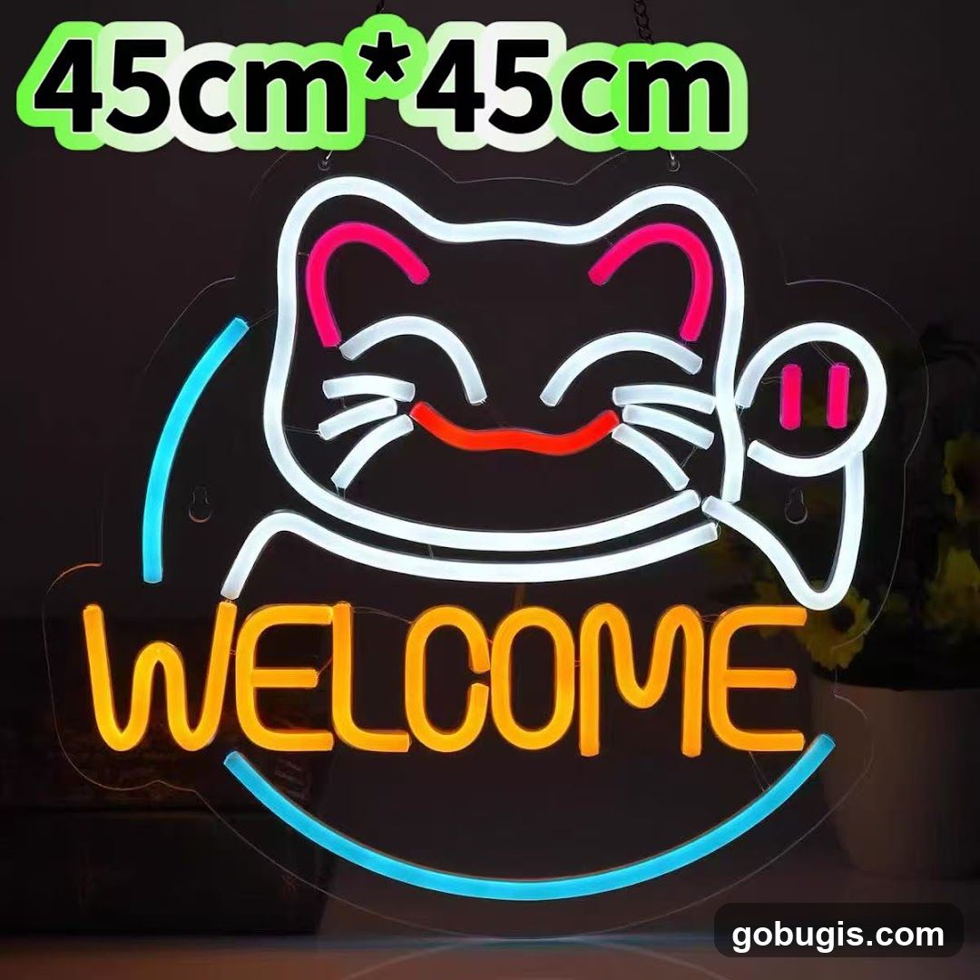 Neon Welcome Sign