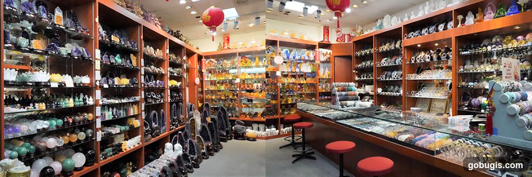 Interior of a Crystal and Gemstone Shop