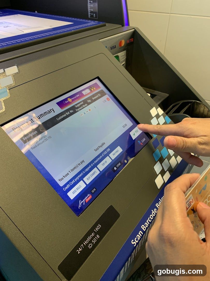 Self-service payment kiosk