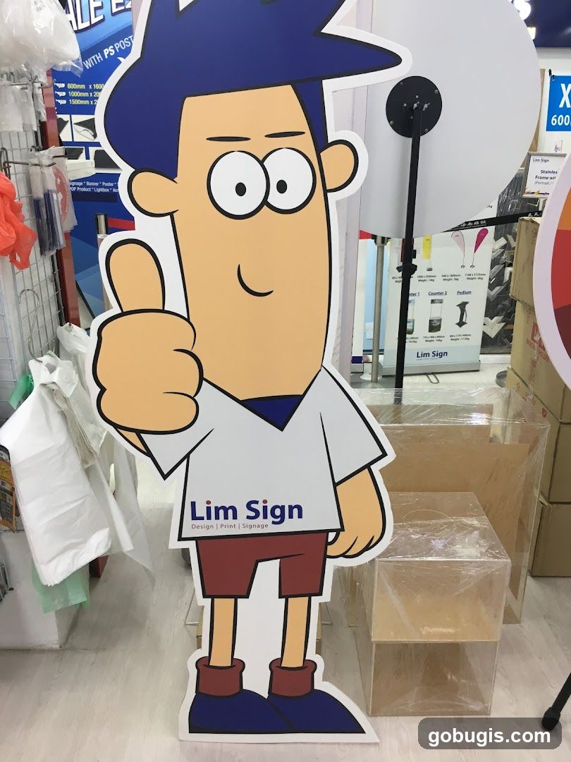 Cardboard Cutout with Company Logo