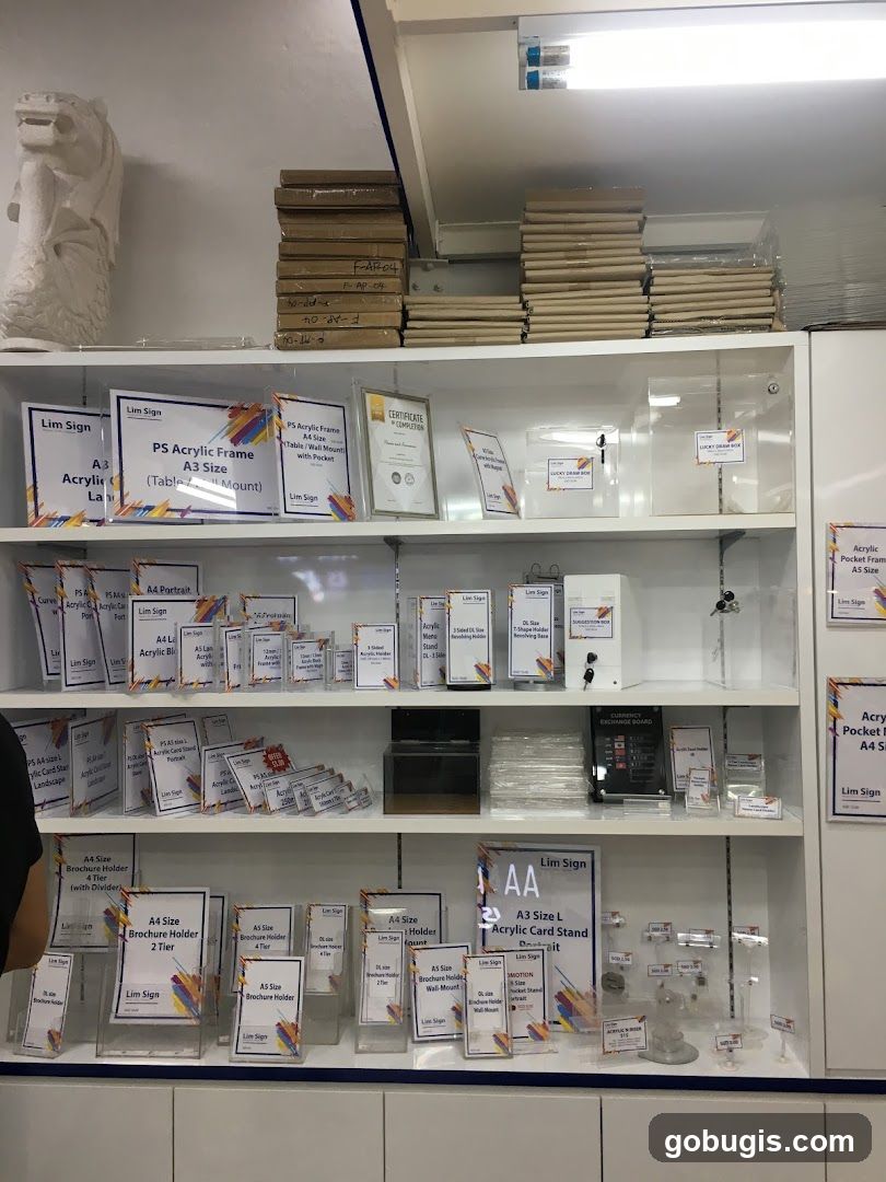 Display of Acrylic Products