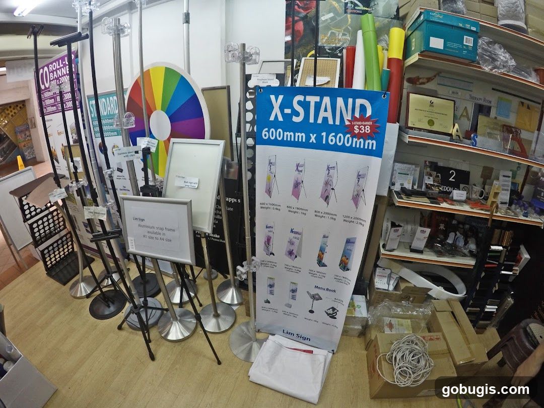 Display of Signage and Display Stands