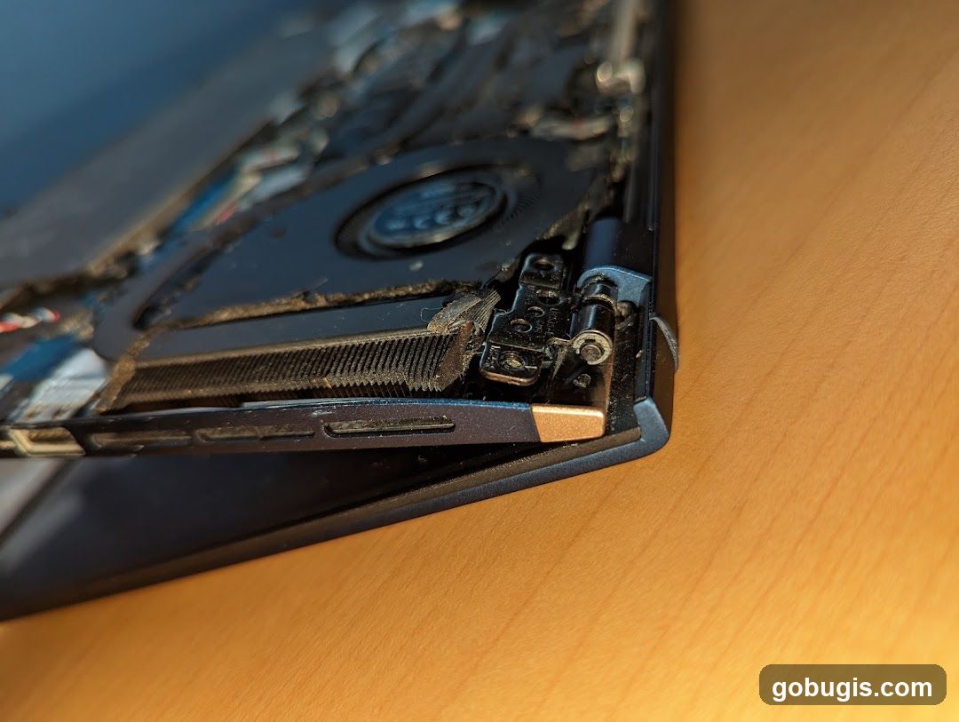Disassembled Laptop Components