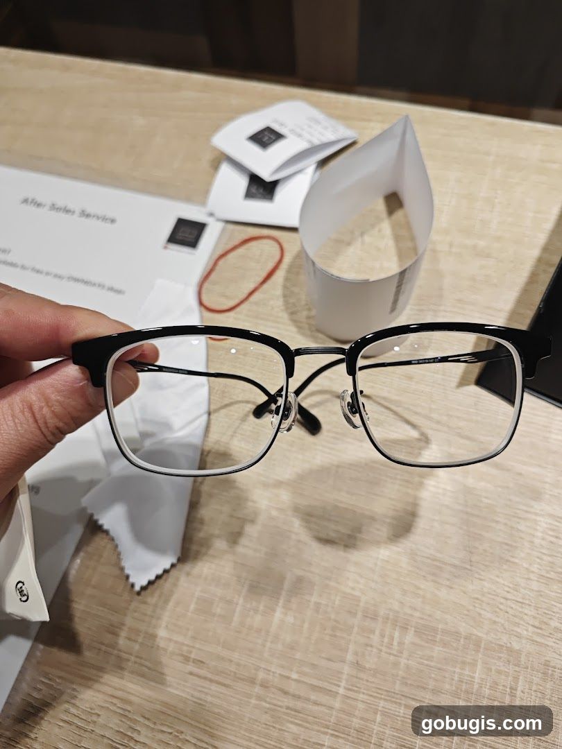 Eyeglasses and Service Paperwork