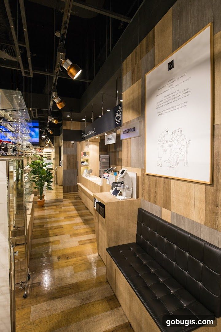 Modern Retail Interior with Seating Area