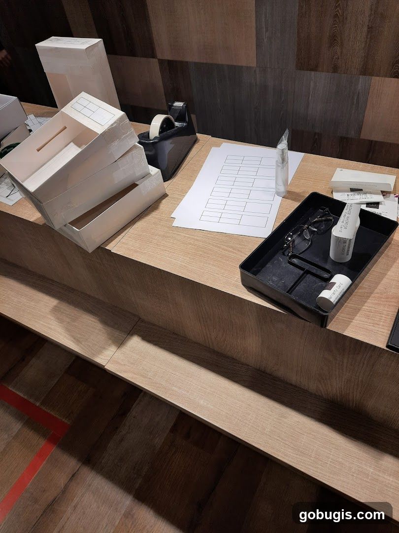 Desk with Supplies