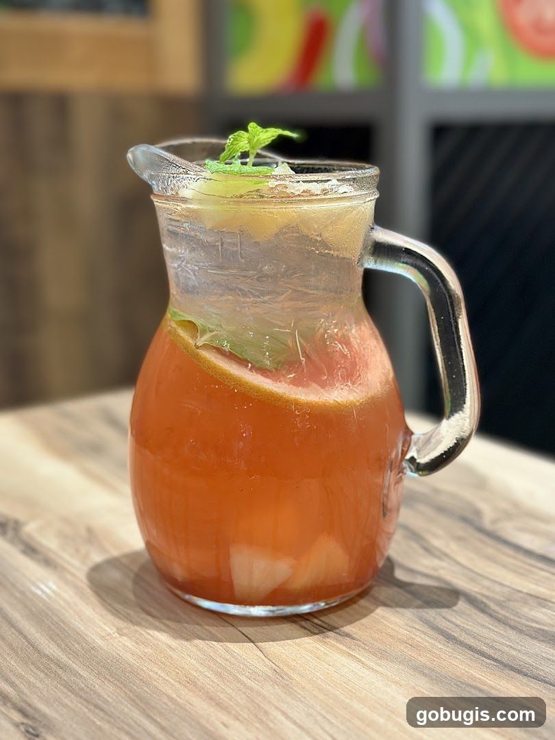 Pitcher of Fruit Infused Drink