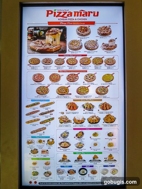 Pizza Maru Menu