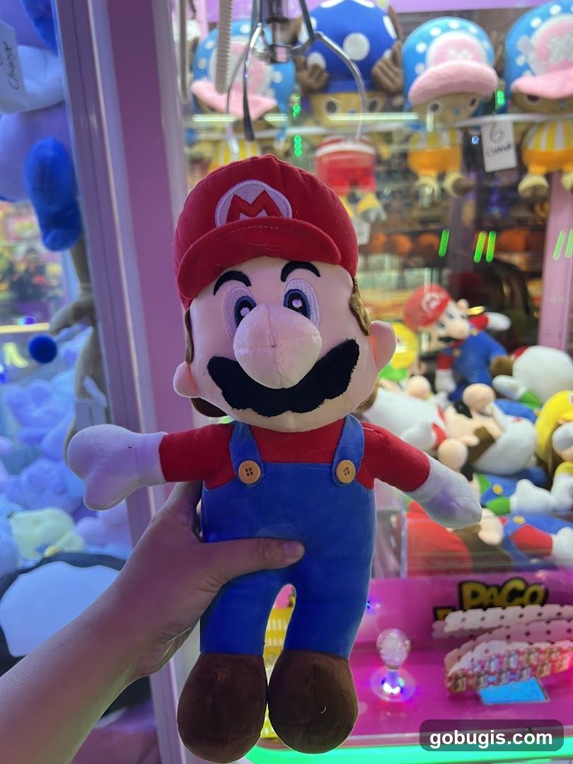 Mario Plush Toy in Claw Machine