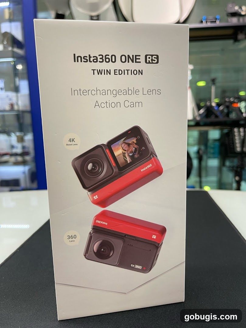 Insta360 ONE RS Twin Edition Action Camera Box