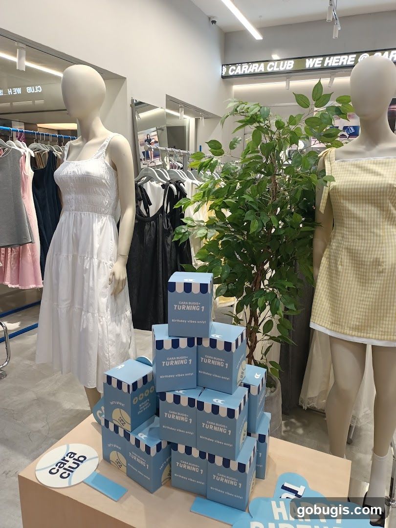 Store Display with Mannequins and Boxes