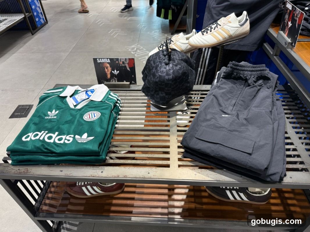 Adidas Apparel and Footwear Display