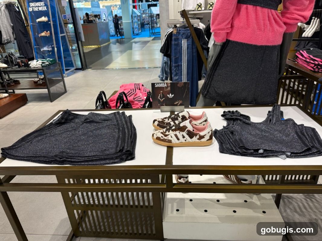 Adidas Apparel and Footwear Display