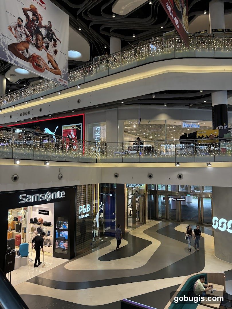 Mall Interior with Shops