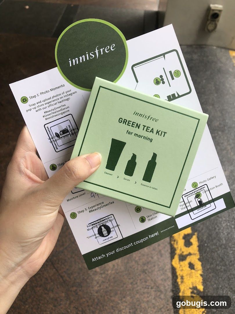 Innisfree Green Tea Kit Promotional Materials