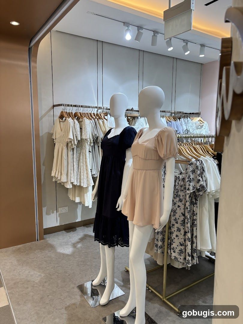 Mannequins in a clothing store