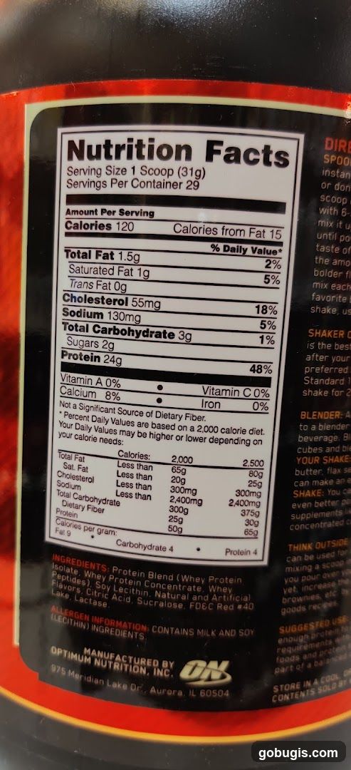 Nutrition Facts Label