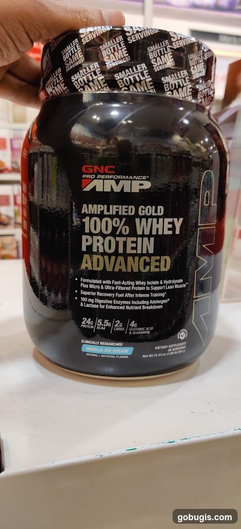 GNC AMP Amplified Gold 100% Whey Protein Advanced
