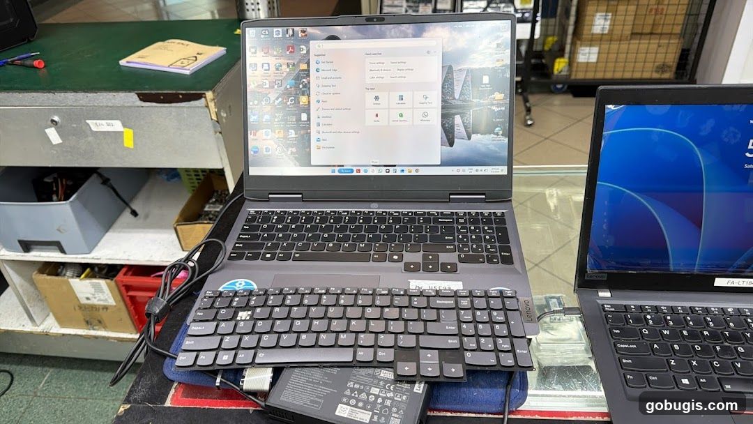 Two Laptops on a Desk