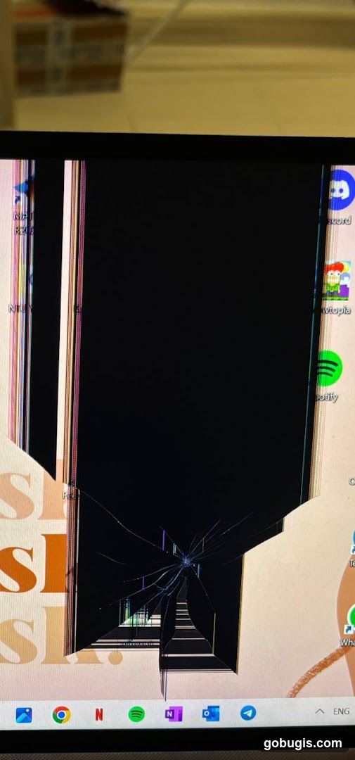 Damaged Laptop Screen