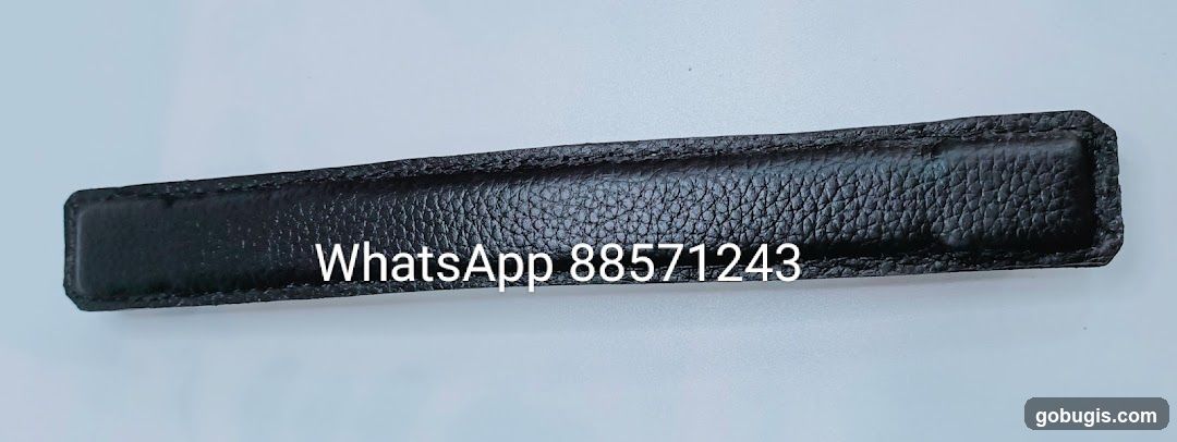 Black Leather Pen Holder with WhatsApp Number