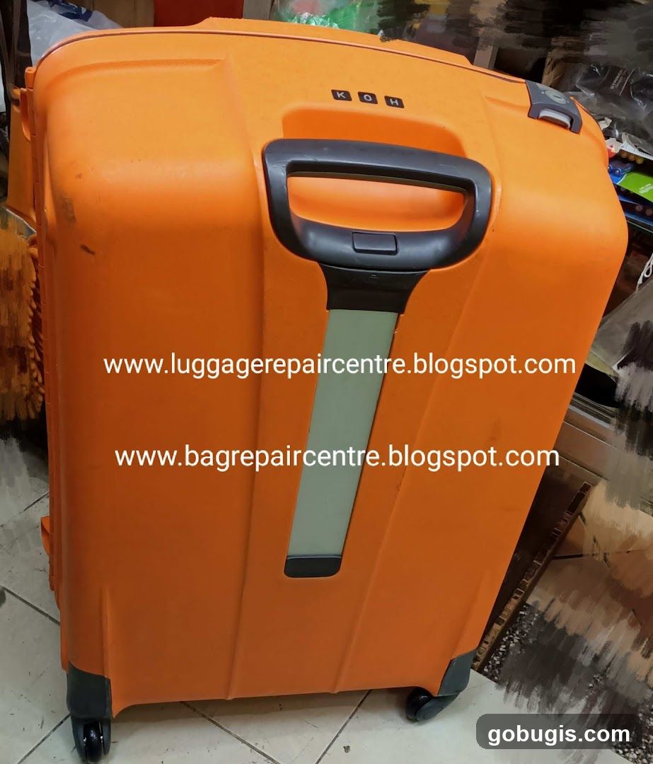 Orange Luggage with Repair Websites