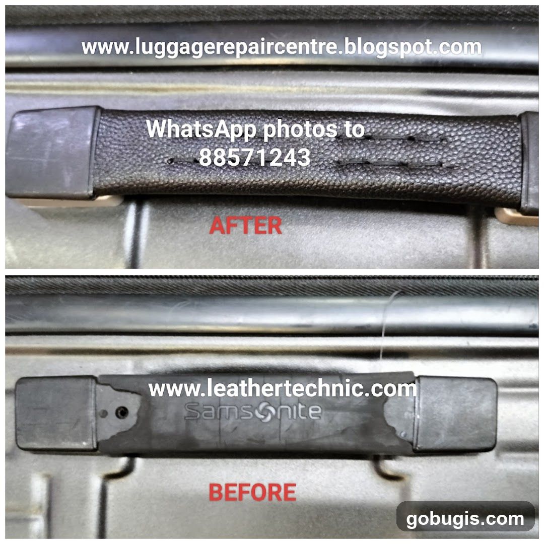 Luggage Repair Before and After