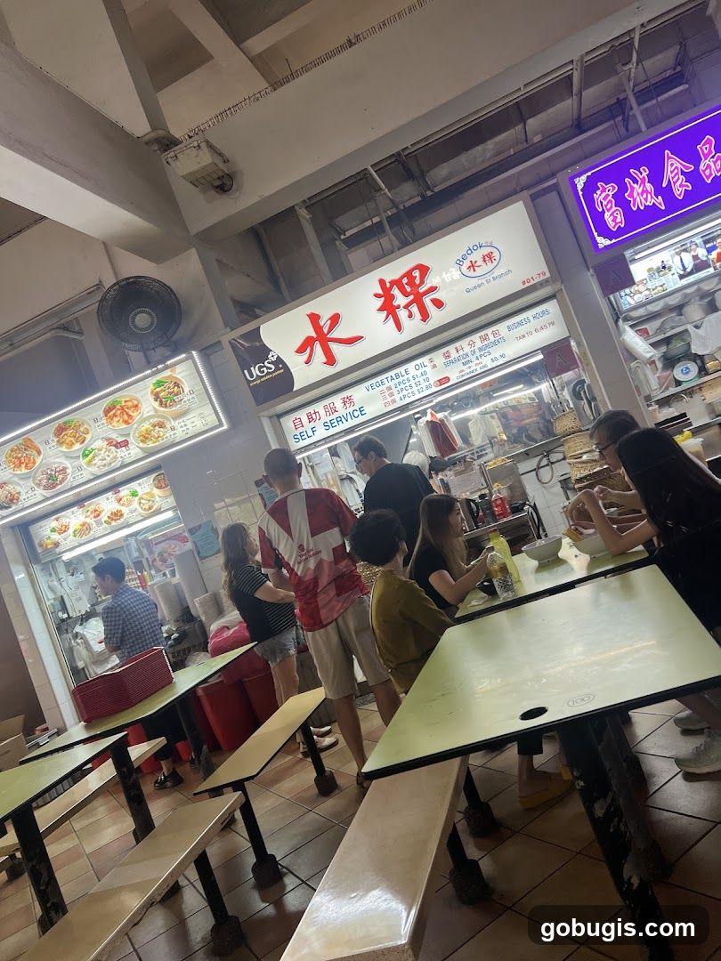Food Stall with Customers