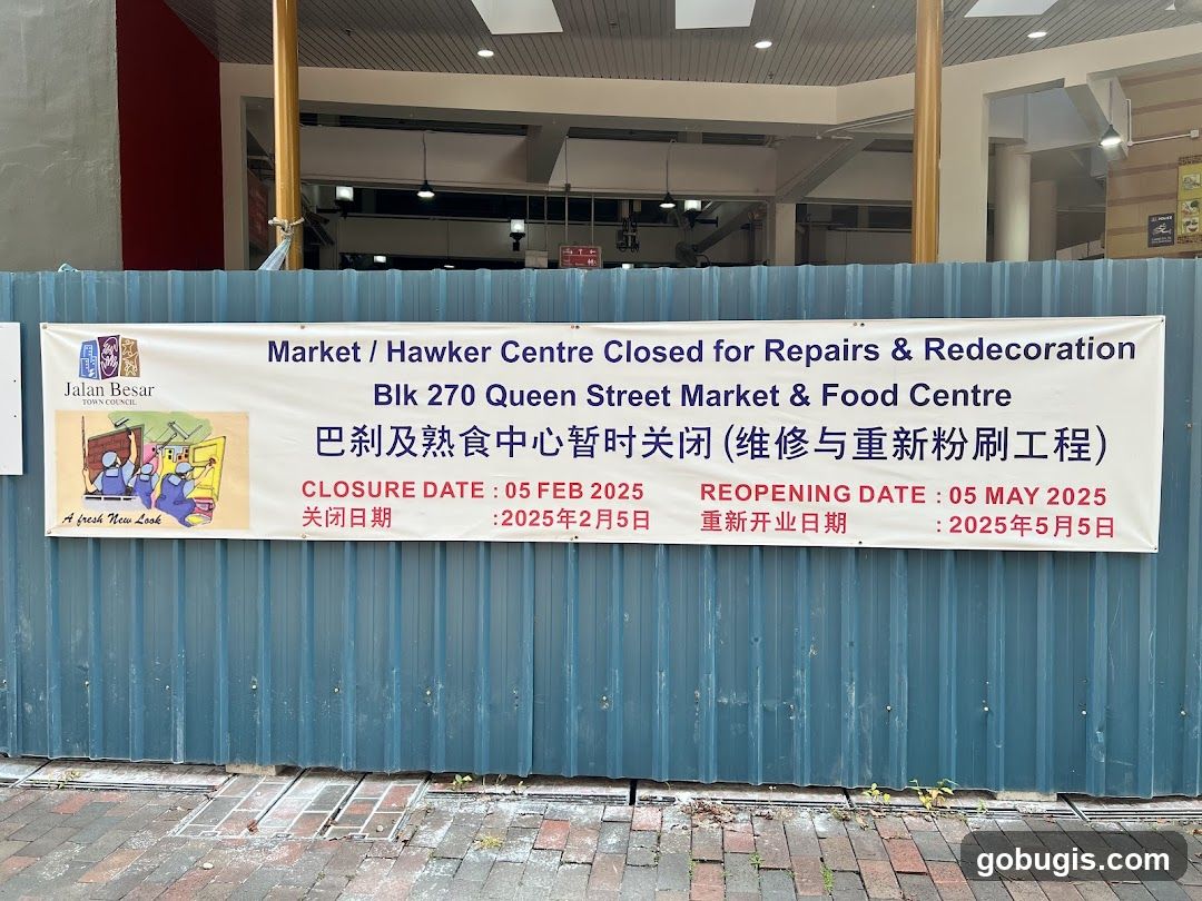 Market/Hawker Centre Closed for Repairs & Redecoration