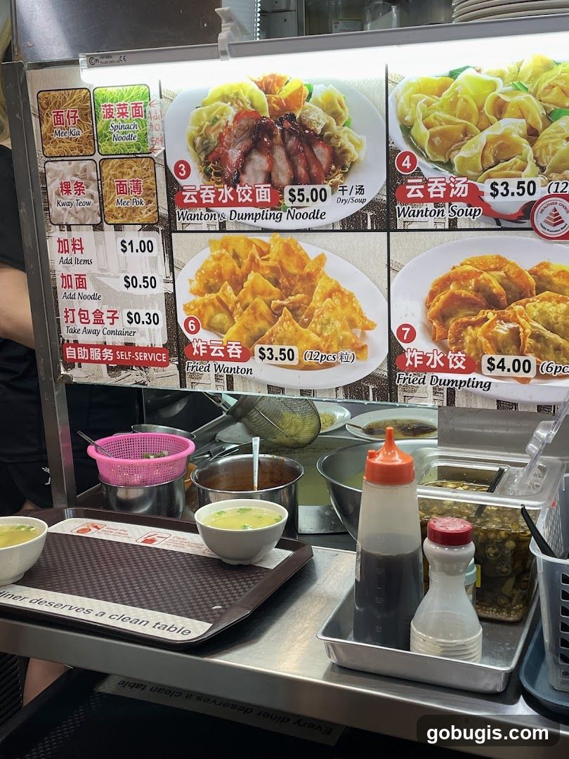 Noodle and Dumpling Menu