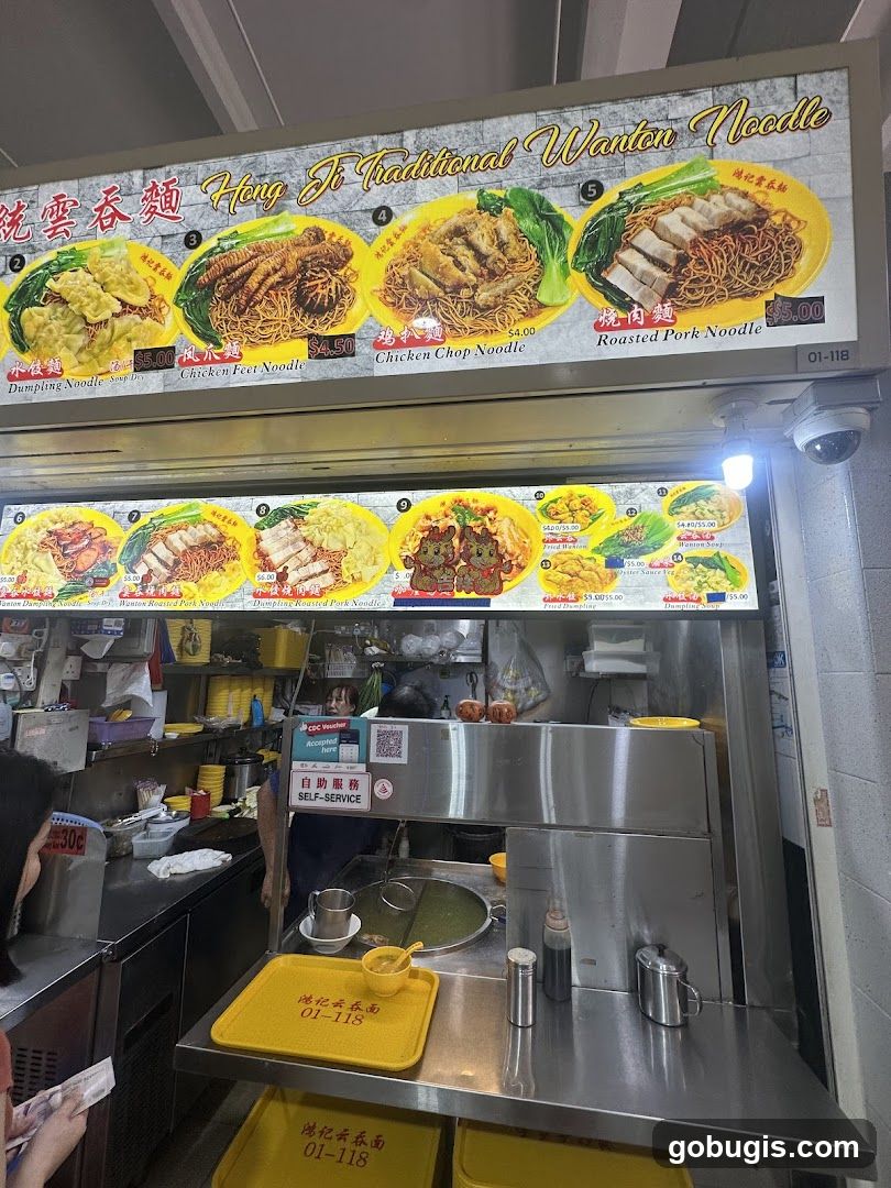 Hong Ji Traditional Wanton Noodle Menu