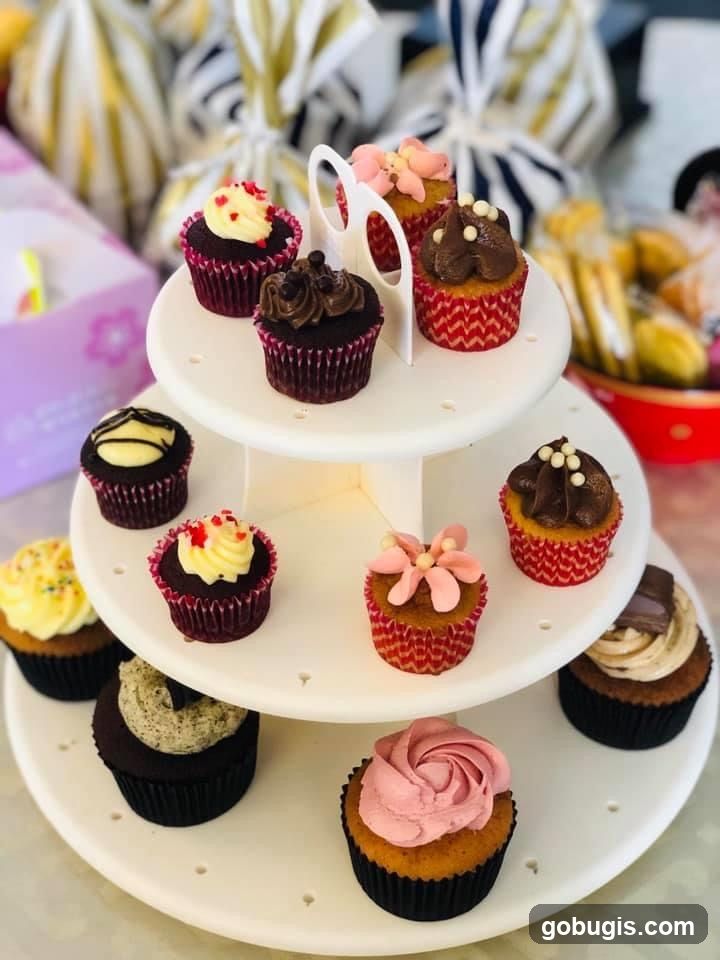 Cupcakes on a Tiered Stand