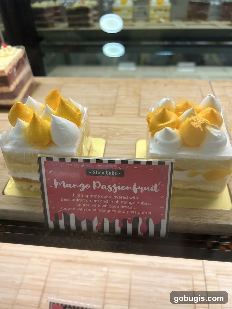 Mango Passionfruit Slice Cake