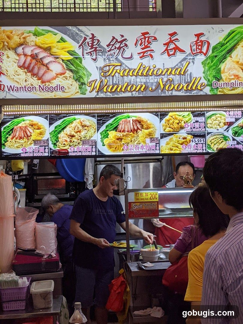 Traditional Wanton Noodle Stall