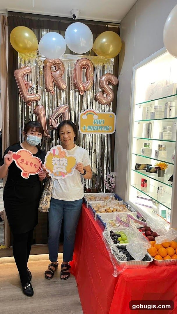 Celebration with Balloons and Treats