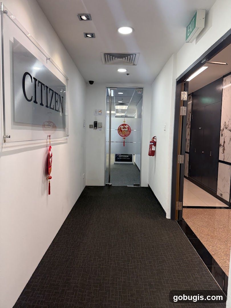 Office Hallway with Citizen Signage