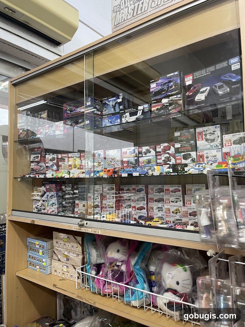 Display of Toy Cars and Collectibles